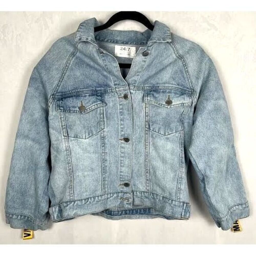 VMade 24/7 Women's Denim Streetwear Jacket SZ S Trucker M1 Denim Zipper Sleeves - Picture 5 of 10